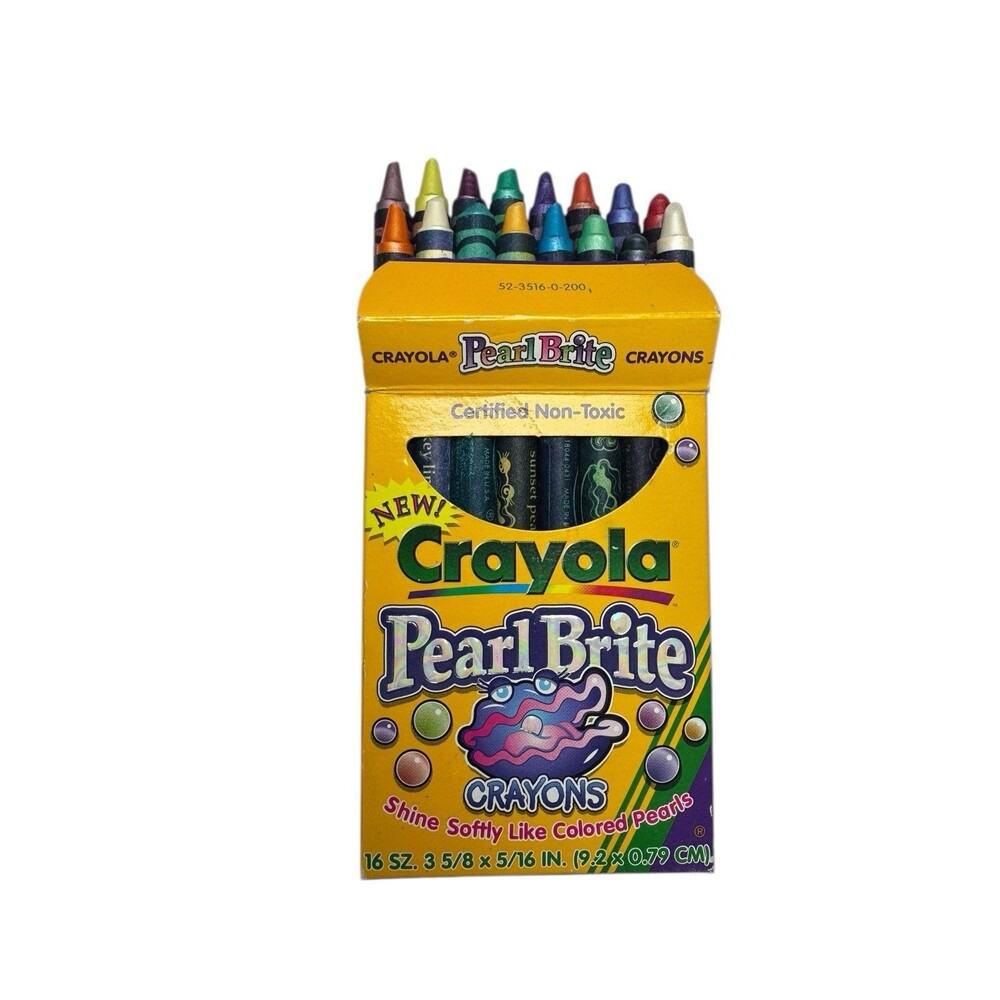 Vintage Crayola Pearl Brite Crayons 1997 8ct Binney Smith Slightly Used See Pics